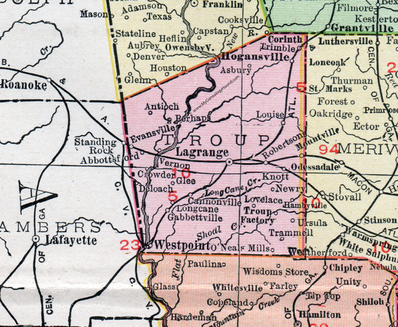 troup county map